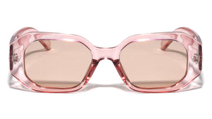 Crystal Color Tapered Temple Polygon Fashion Geometric Wholesale Sunglasses