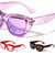 Crystal Color Angled Frame Rimless Bottom Fashion Cat Eye Wholesale Sunglasses