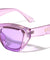 Crystal Color Angled Frame Rimless Bottom Fashion Cat Eye Wholesale Sunglasses