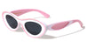 Duo-Tone Color Frontal Rim Retro Fashion Oval Wholesale Sunglasses