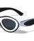 Duo-Tone Color Frontal Rim Retro Fashion Oval Wholesale Sunglasses
