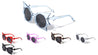 Crystal Color Wing Shape Frame Round Lens Wholesale Sunglasses