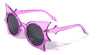 Crystal Color Wing Shape Frame Round Lens Wholesale Sunglasses