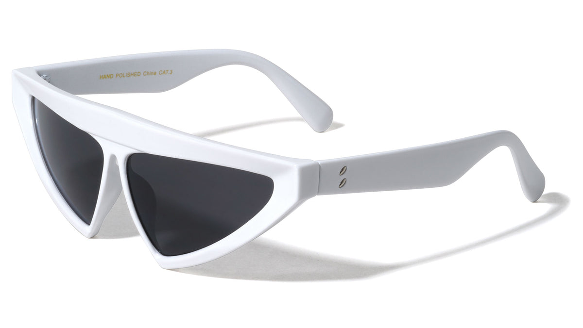 Futuristic Flat Top Triangular Fashion Cat Eye Wholesale Sunglasses