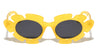 Crystal Color Flower Shape Frame Fashion Oval Wholesale Sunglasses