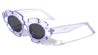 Crystal Color Flower Shape Frame Fashion Oval Wholesale Sunglasses