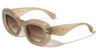 Inflated Glitter Frame Fashion Cat Eye Wholesale Sunglasses