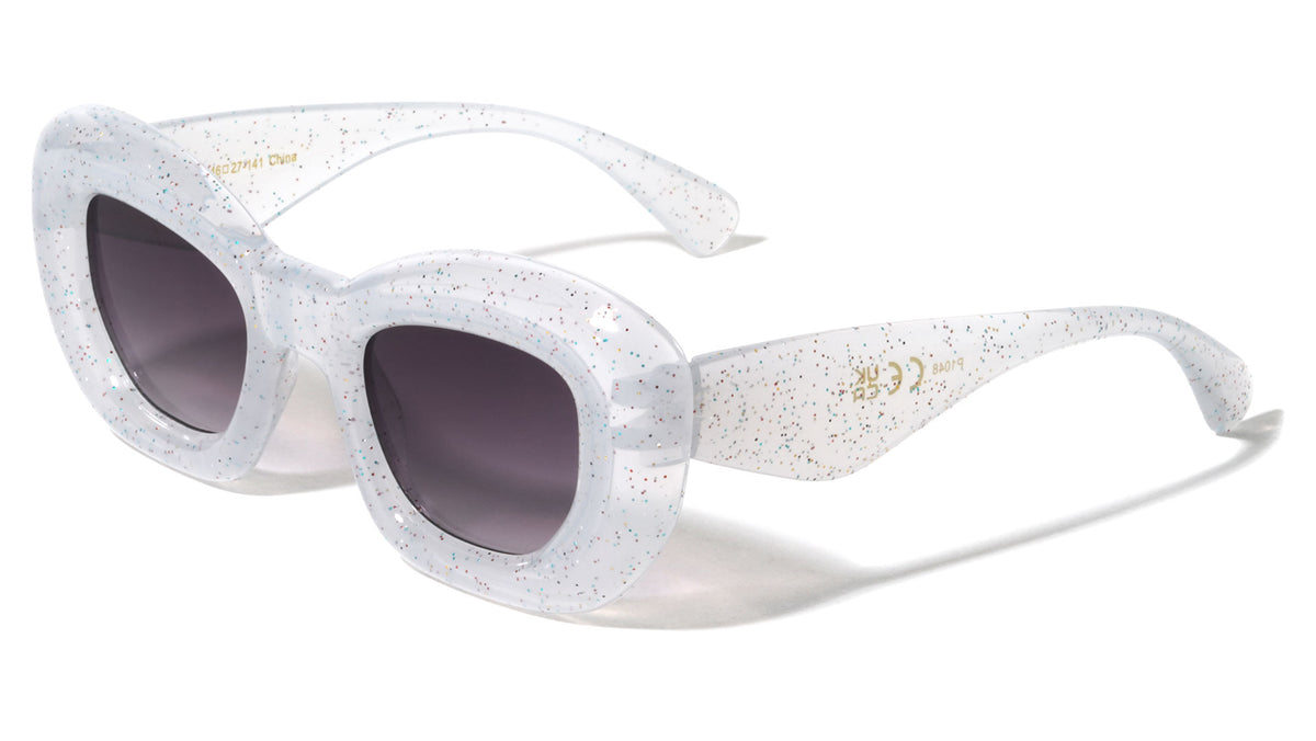 Inflated Glitter Frame Fashion Cat Eye Wholesale Sunglasses