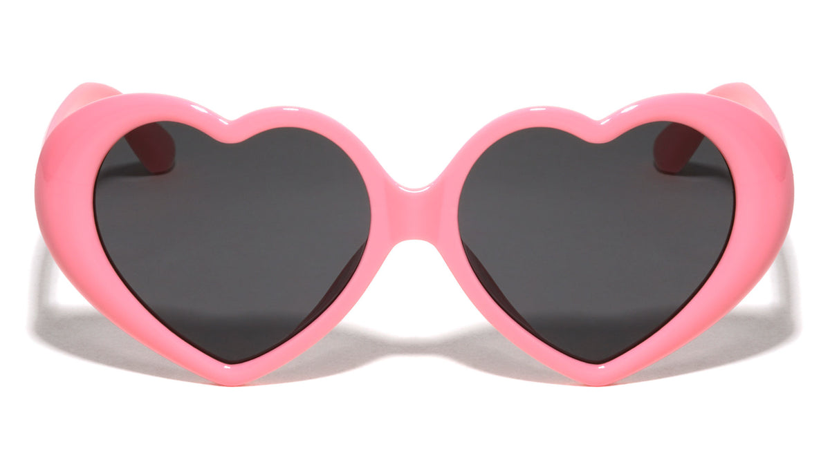 Curved Frame Heart Shape Wholesale Sunglasses