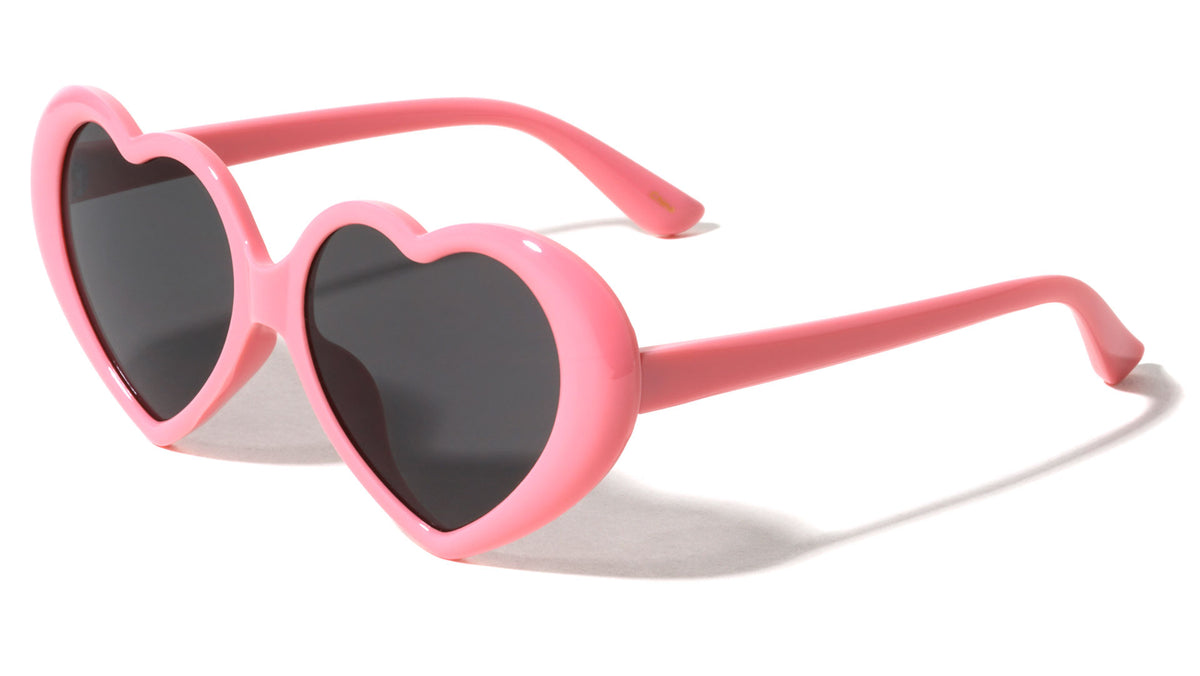 Curved Frame Heart Shape Wholesale Sunglasses