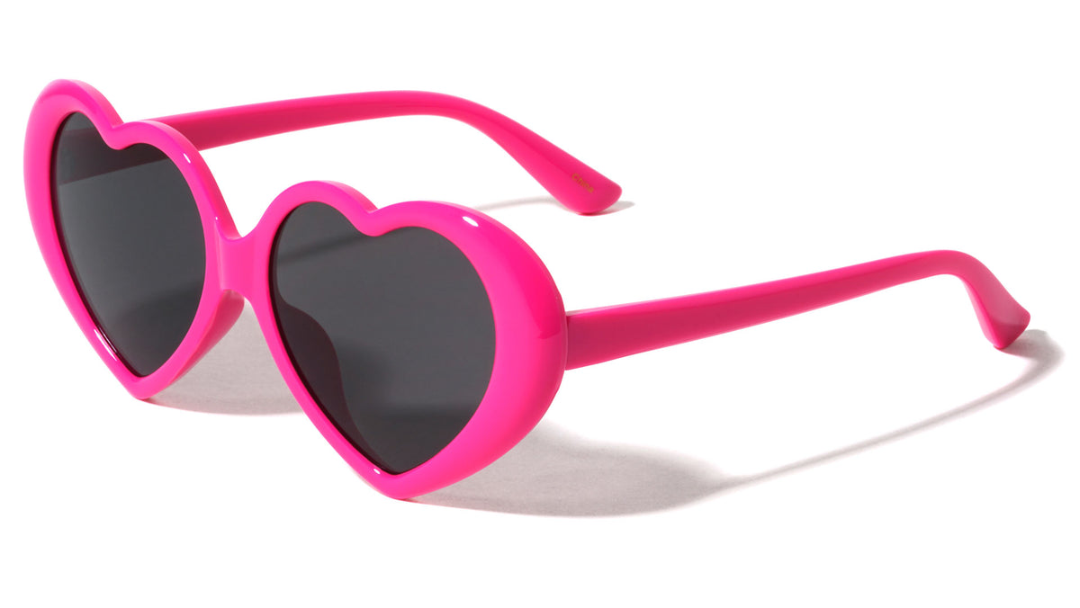 Curved Frame Heart Shape Wholesale Sunglasses