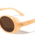 Barrel Edge Shield Fashion Retro Oval Wholesale Sunglasses