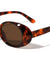 Barrel Edge Shield Fashion Retro Oval Wholesale Sunglasses
