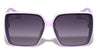 Temple Line Pattern Color Accent Fashion Squared Butterfly Wholesale Sunglasses