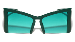 Triangular Temple Bottom Rimless Lens Oversized Fashion Geometric Wholesale Sunglasses