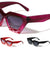 Modular Frame Crystal Color Fashion Geometric Cat Eye Wholesale Sunglasses