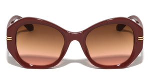 Two Bar Frontal Accent Fashion Geometric Butterfly Wholesale Sunglasses