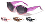 Crystal Color Frame Rimless Side Fashion Geometric Oval Wholesale Sunglasses