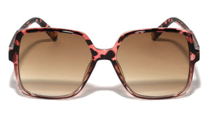 Two Silver Block Hinge Accent Fashion Butterfly Wholesale Sunglasses