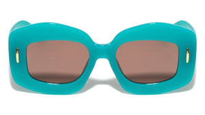 Frontal Bar Accent Fashion Geometric Butterfly Wholesale Sunglasses