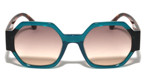 Crystal Color Frontal Frame Fashion Geometric Wholesale Sunglasses