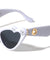Frontal Heart Shape Rhinestone Cat Eye Wholesale Sunglasses