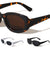 Curved Side Frame Retro Fashion Oval Wholesale Sunglasses