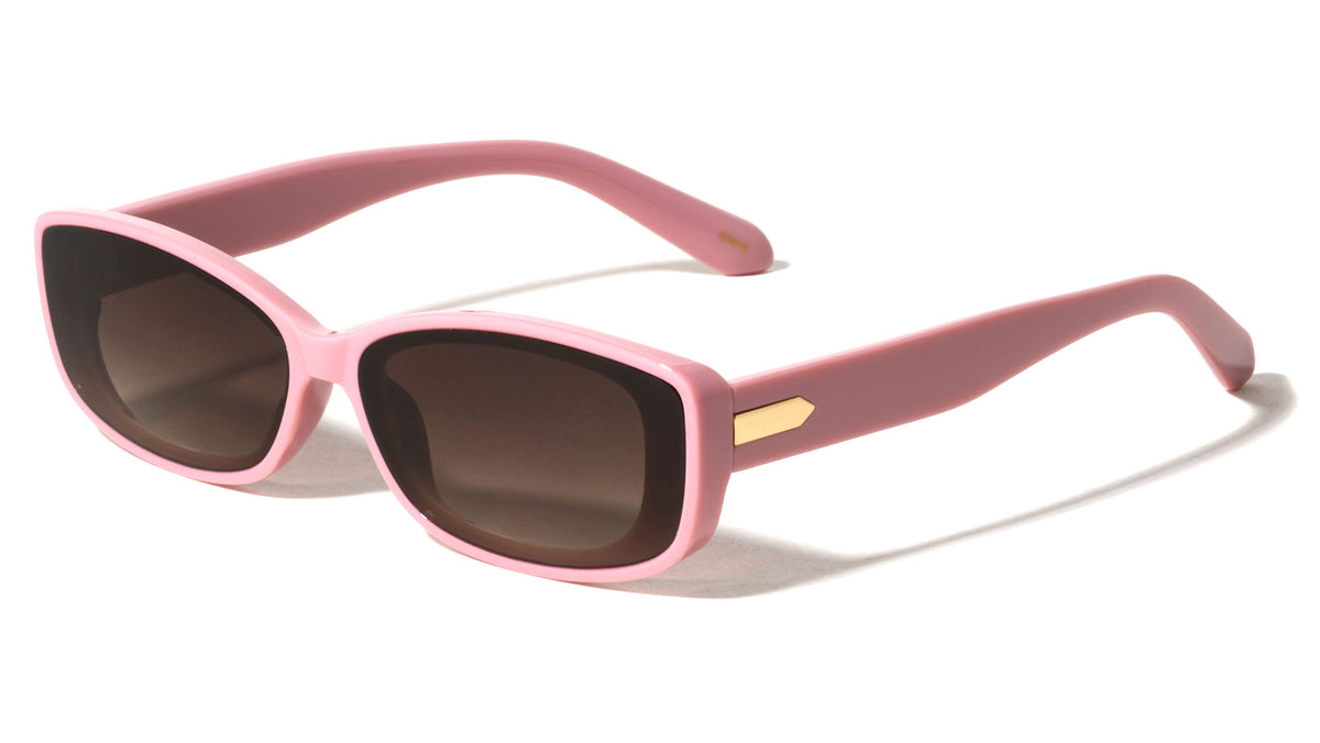 Arrow Gold Hinge Accent Fashion Squared Butterfly Wholesale Sunglasses