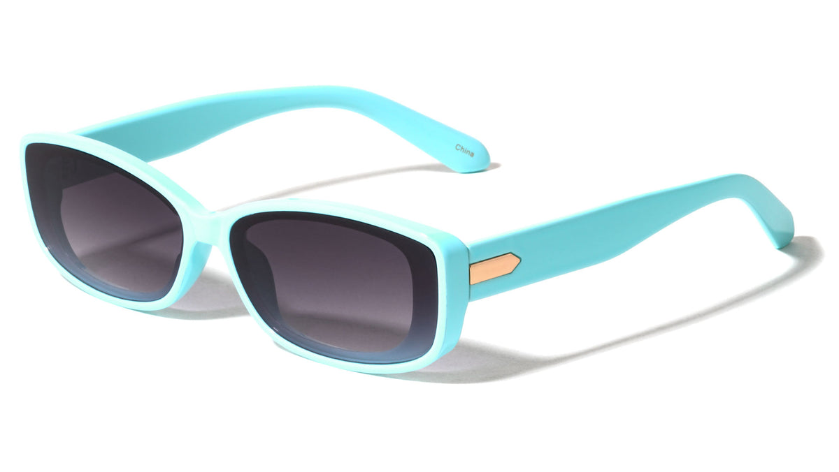 Arrow Gold Hinge Accent Fashion Squared Butterfly Wholesale Sunglasses