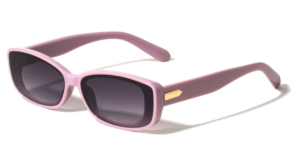 Arrow Gold Hinge Accent Fashion Squared Butterfly Wholesale Sunglasses