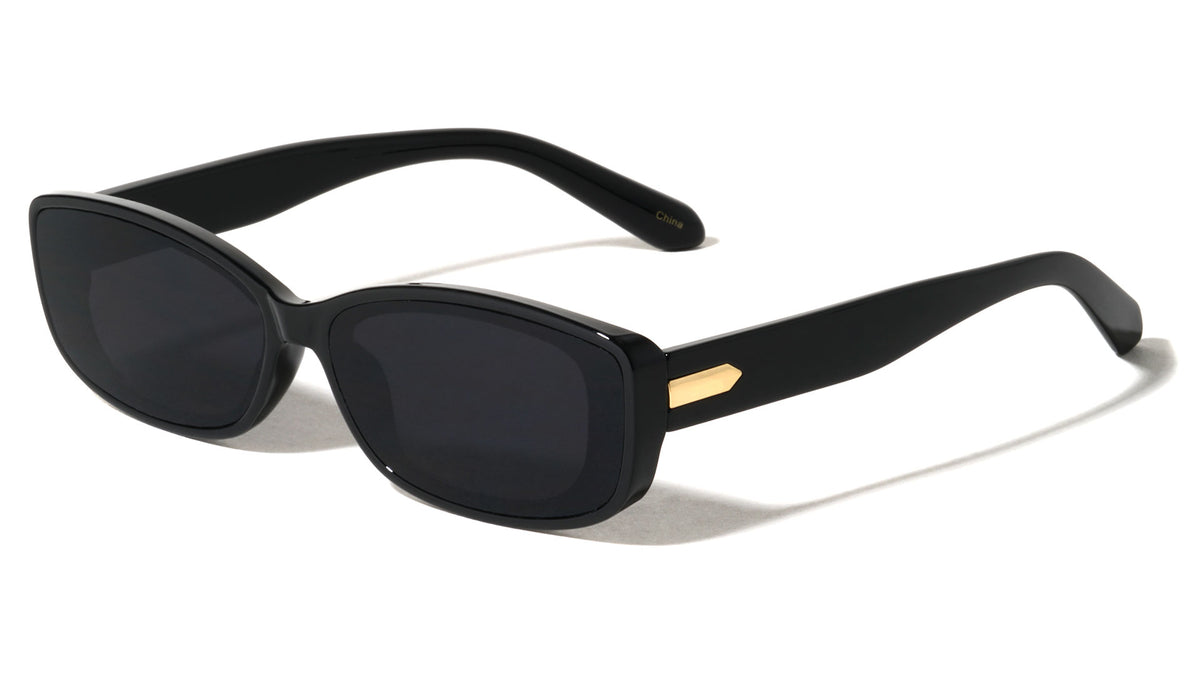 Arrow Gold Hinge Accent Fashion Squared Butterfly Wholesale Sunglasses