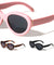 Gold Hinge Bar Accent Retro Fashion Oval Cat Eye Wholesale Sunglasses