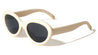 Gold Hinge Bar Accent Retro Fashion Oval Cat Eye Wholesale Sunglasses