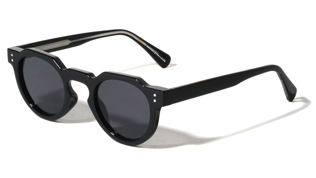 Color Premium Quality Acetate Frame Nickel Wire Round Wholesale Sunglasses (sold by 1/2 dozen per order)