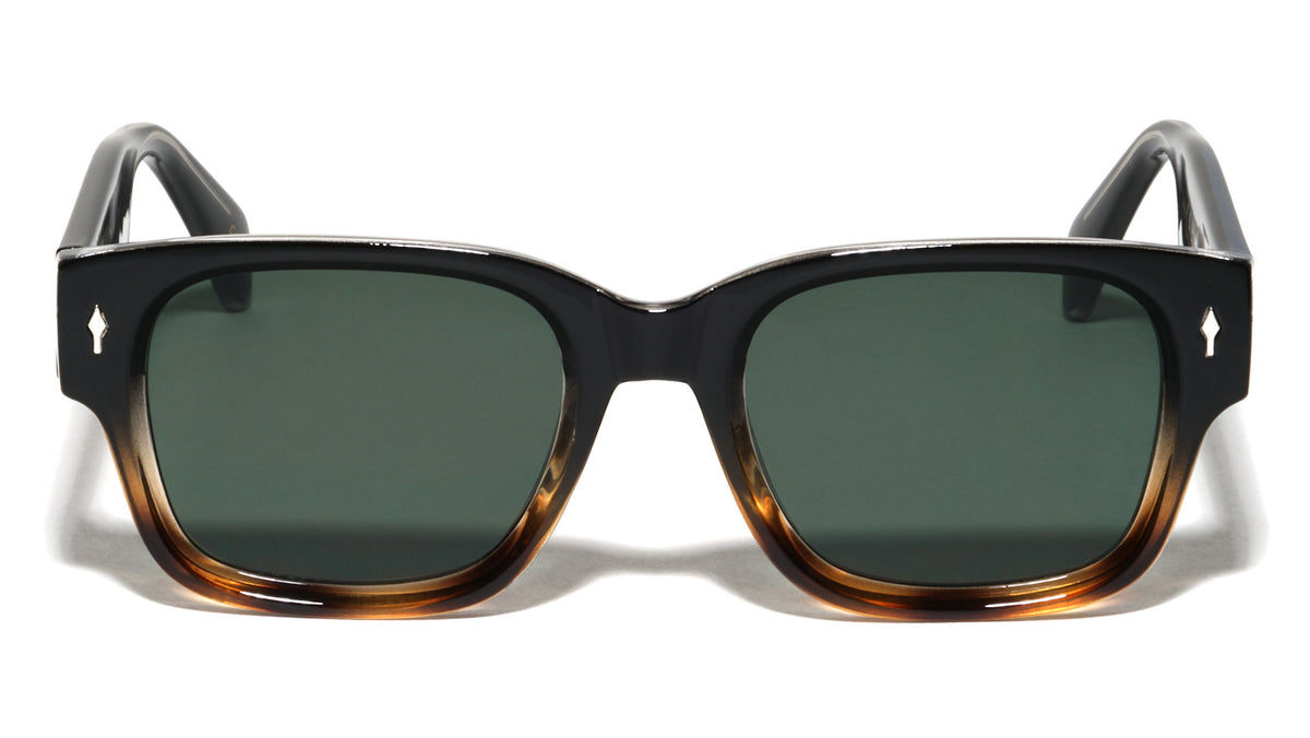 Color Premium Quality Acetate Frame Nickel Wire Rectangle Wholesale Sunglasses (sold by 1/2 dozen per order)