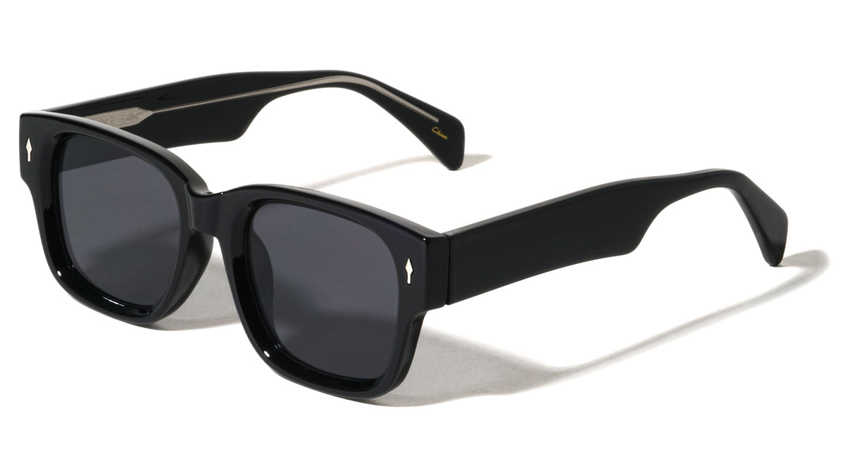 Color Premium Quality Acetate Frame Nickel Wire Rectangle Wholesale Sunglasses (sold by 1/2 dozen per order)