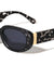 Gold Pattern Hinge Accent Retro Fashion Oval Butterfly Wholesale Sunglasses