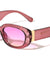 Gold Pattern Hinge Accent Retro Fashion Oval Butterfly Wholesale Sunglasses