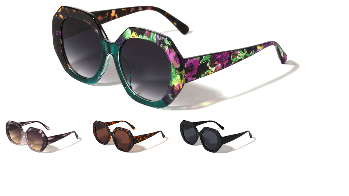 Oversized Frame Design Fashion Geometric Wholesale Sunglasses