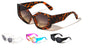Wide Temple Fashion Geometric Cat Eye Wholesale Sunglasses