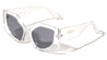 Wide Temple Fashion Geometric Cat Eye Wholesale Sunglasses