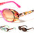 Crystal Color Floral Design Retro Fashion Oval Wholesale Sunglasses