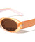 Crystal Color Fashion Retro Geometric Oval Wholesale Sunglasses