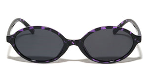 Tortoise Frame Retro Fashion Slim Oval Wholesale Sunglasses