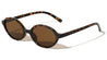 Tortoise Frame Retro Fashion Slim Oval Wholesale Sunglasses