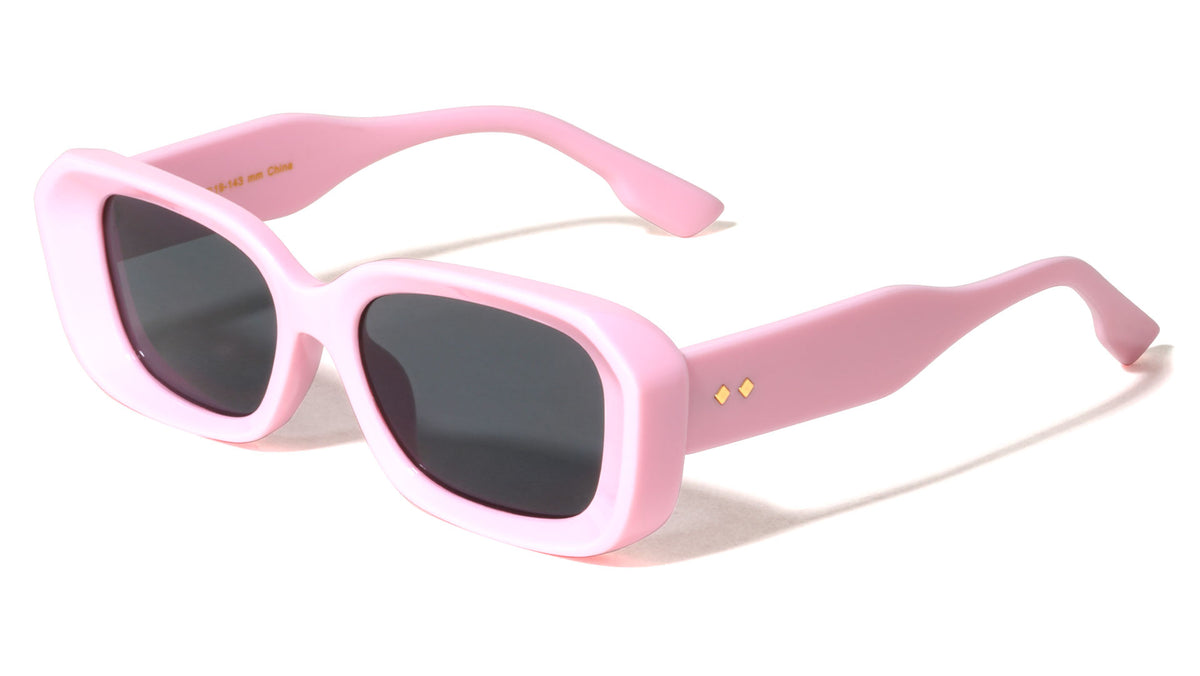 Diamond Temple Stud Accent Fashion Wide Butterfly Wholesale Sunglasses