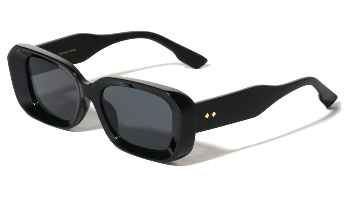 Diamond Temple Stud Accent Fashion Wide Butterfly Wholesale Sunglasses