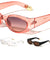 Tip Cutout Gold Accent Fashion Oval Wholesale Sunglasses