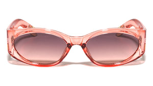 Tip Cutout Gold Accent Fashion Oval Wholesale Sunglasses