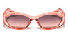 Tip Cutout Gold Accent Fashion Oval Wholesale Sunglasses